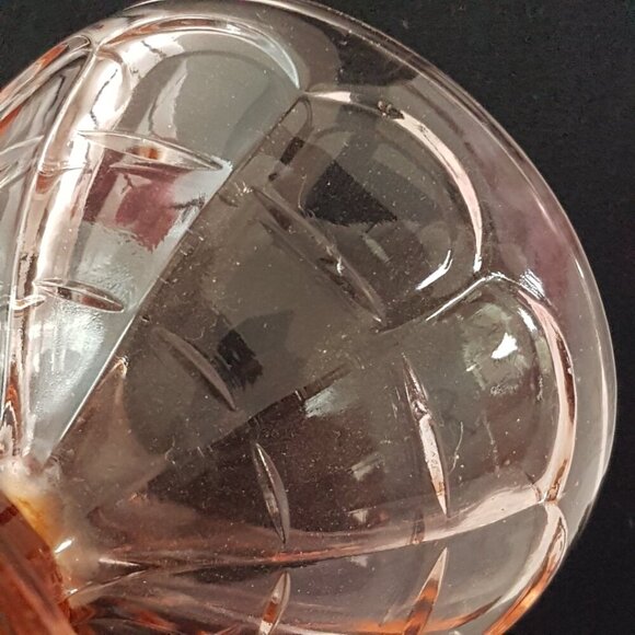 3pc Hazel Atlas Colonial Block Pink Depression Glass Champagne Sherbet Glass - Picture 6 of 9